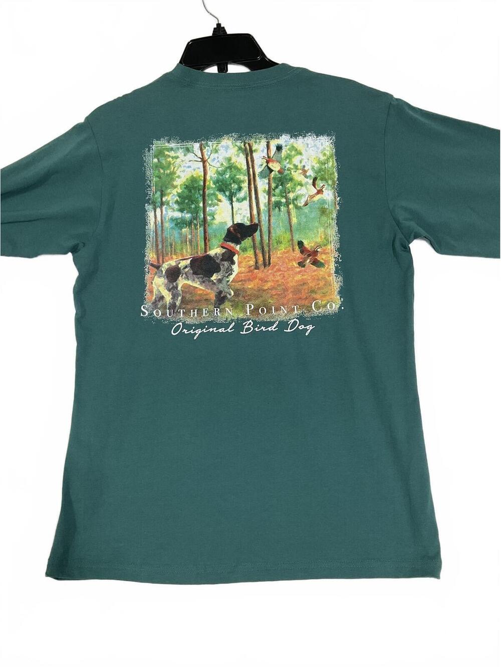 Southern Point Co. Men's Long Sleeve T-Shirt with Bird Dog Graphic B32